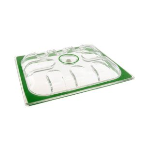 Universal Gastronorm lid to vacuum the content of a stainless steel GN 1/1 container