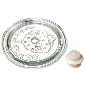 Weck-Glasdeckel und ein Ventil zum Absaugen des Inhalts aller Weck-Glasgefäße.
