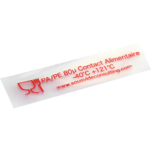 Sous vide cooking pouch suitable for food contact